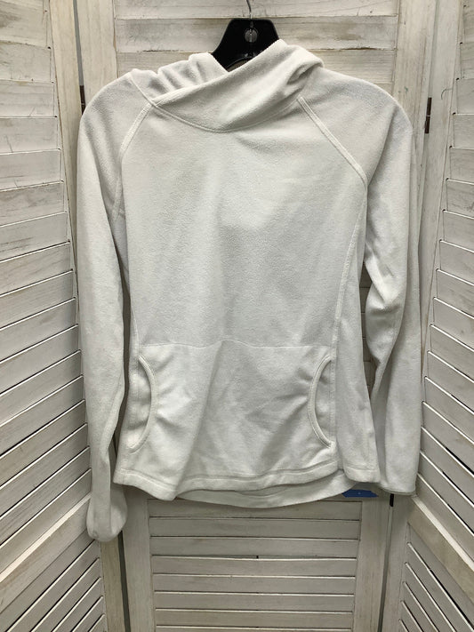 Athletic Top Long Sleeve Hoodie By Columbia In White, Size: S