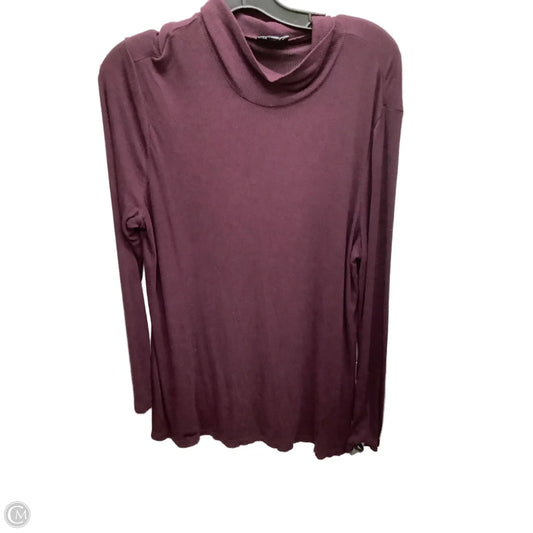 Top Long Sleeve By Jones New York In Maroon, Size: Xxl