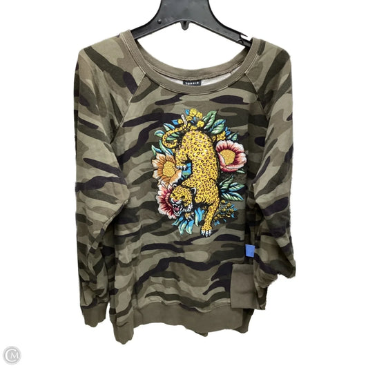 Sweatshirt Crewneck By Torrid In Camouflage Print, Size: 3x