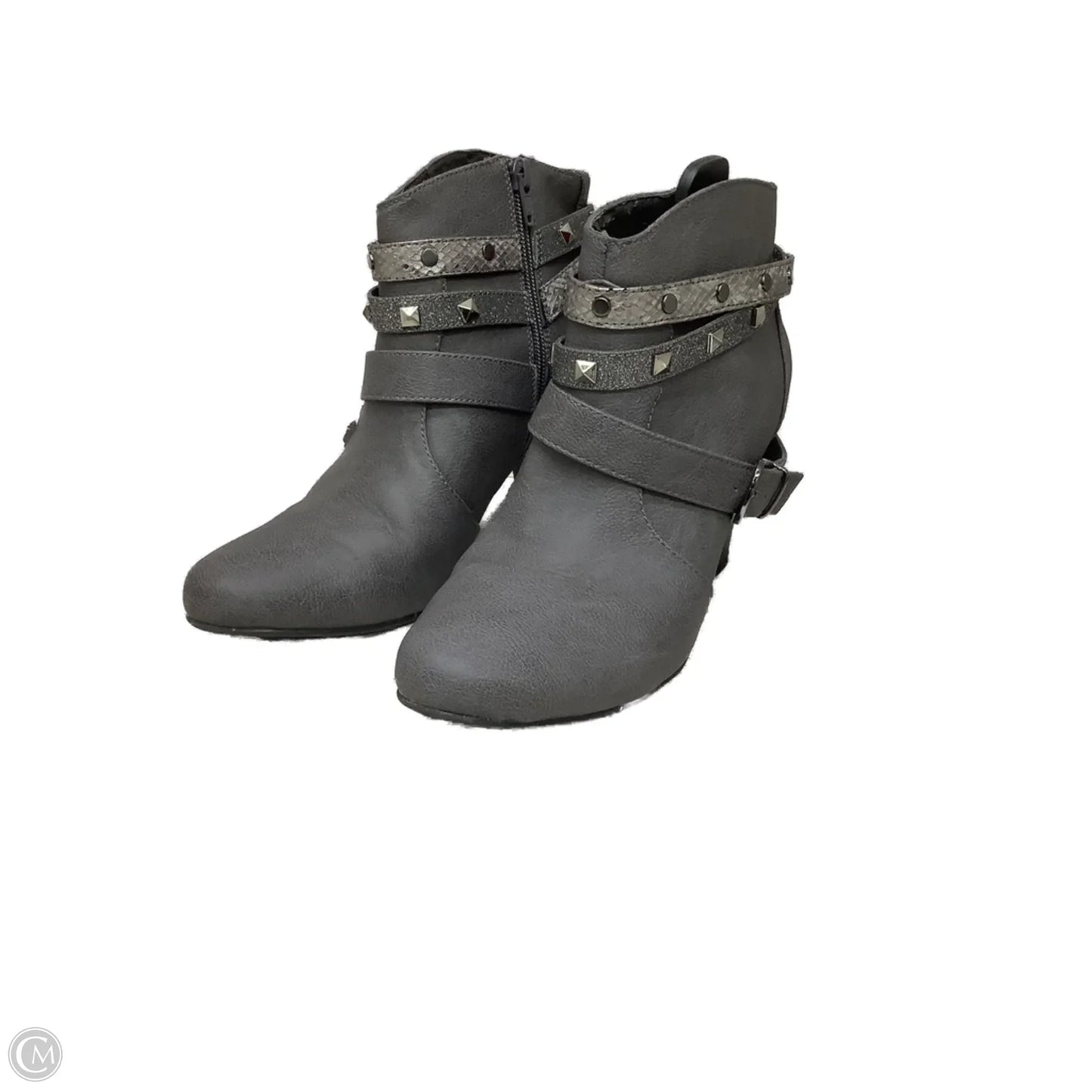 Boots Ankle Heels By Jennifer Lopez In Grey, Size: 10