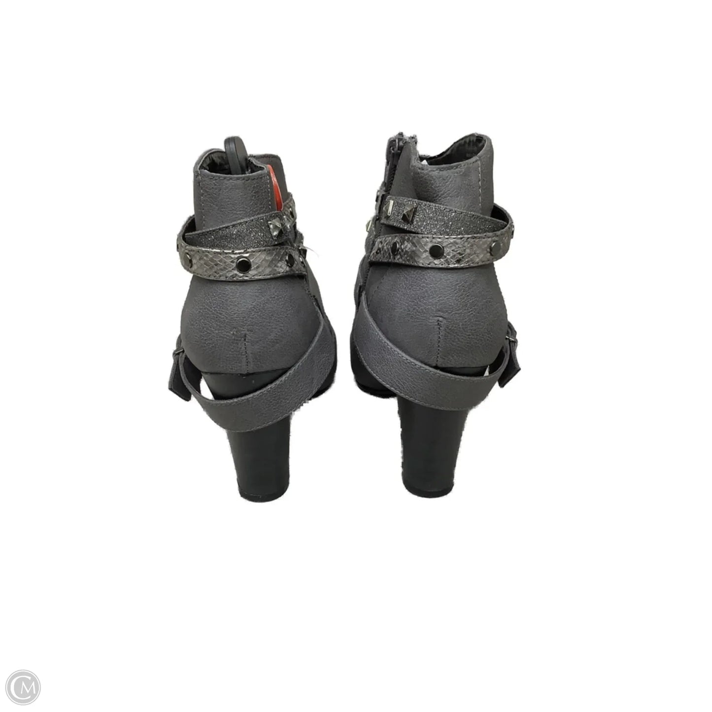 Boots Ankle Heels By Jennifer Lopez In Grey, Size: 10