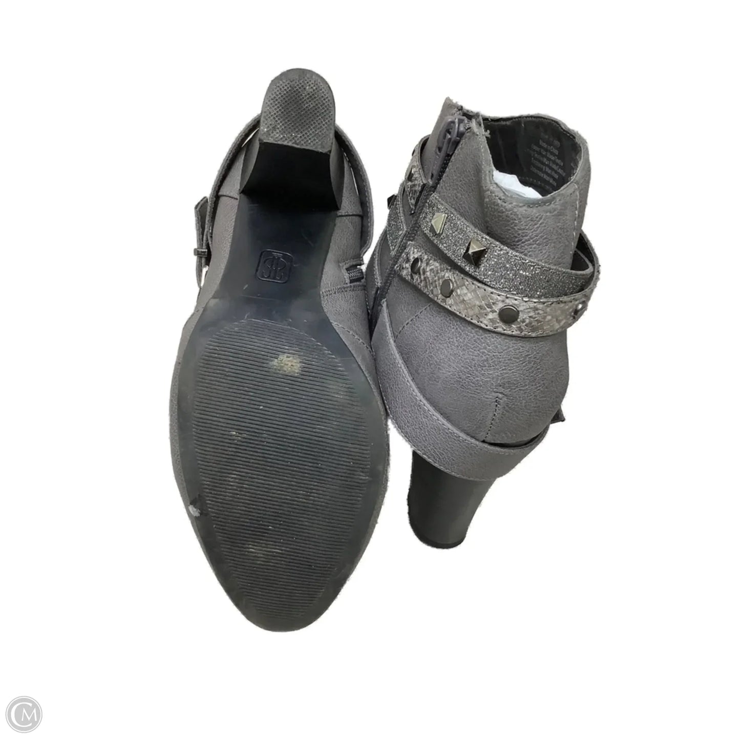 Boots Ankle Heels By Jennifer Lopez In Grey, Size: 10