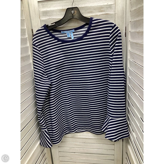 Top Long Sleeve By Draper James In Striped Pattern, Size: L
