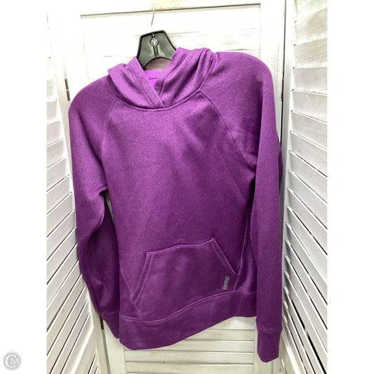Sweatshirt Hoodie By Reebok In Purple, Size: S