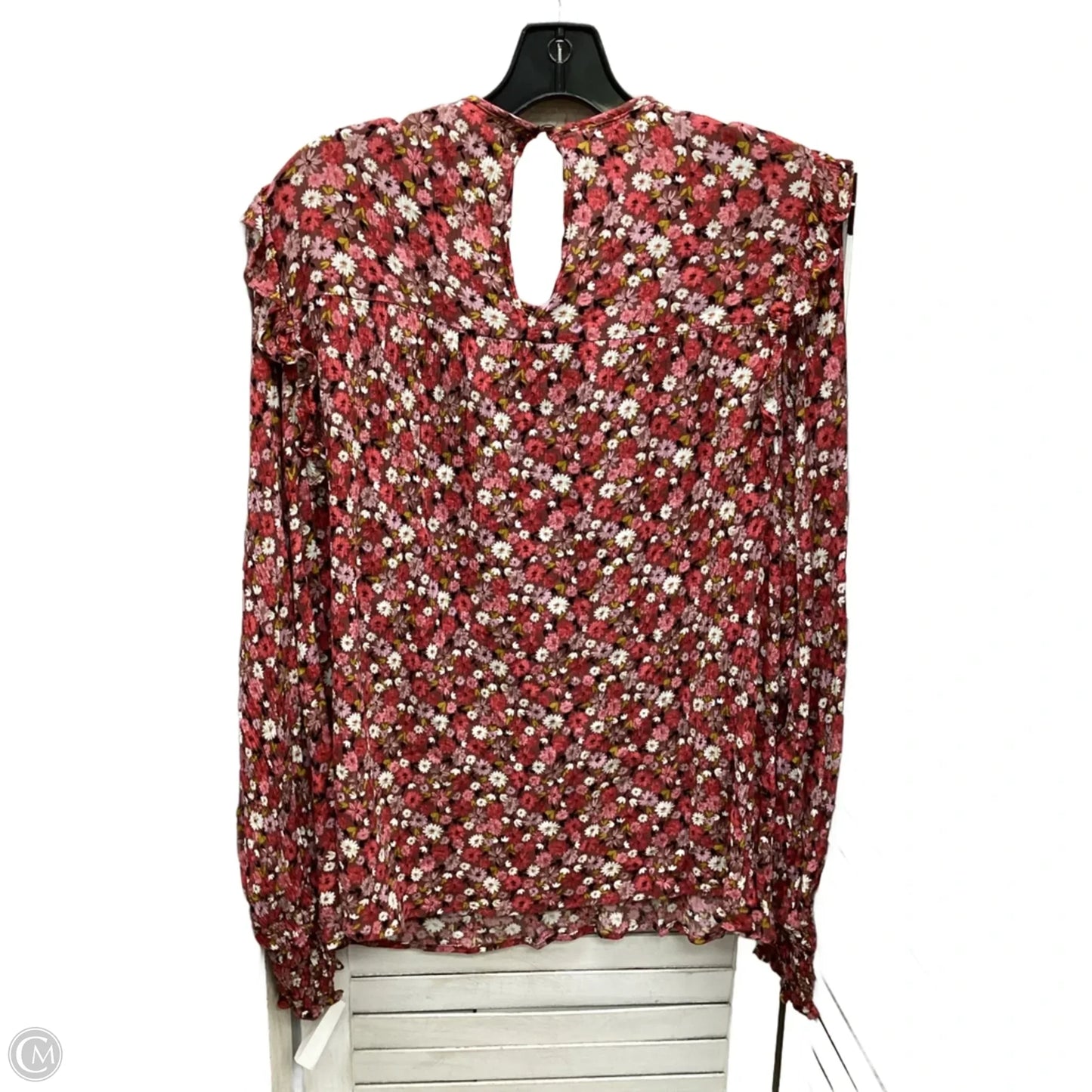 Top Long Sleeve By Knox Rose In Floral Print, Size: Xxl