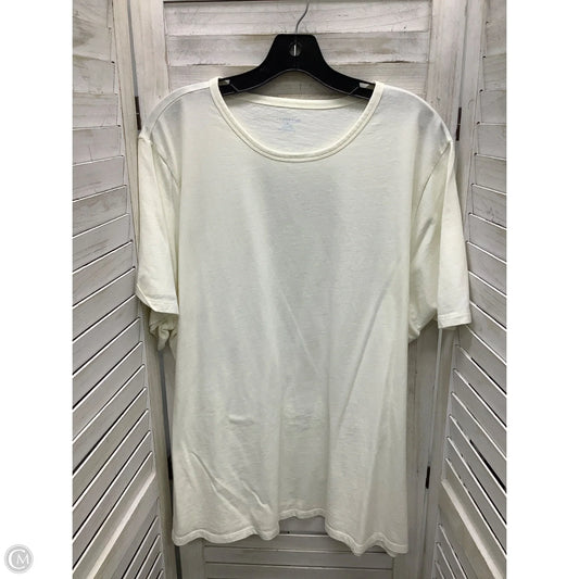 Top Short Sleeve By Lands End In Ivory, Size: 3x