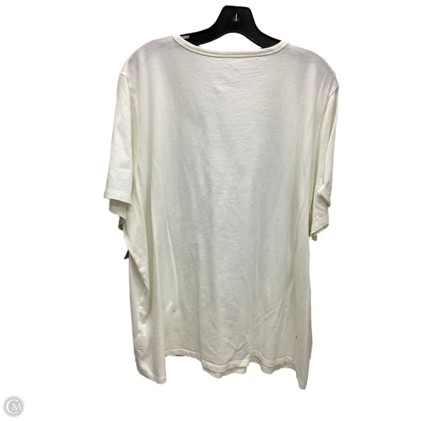 Top Short Sleeve By Lands End In Ivory, Size: 3x