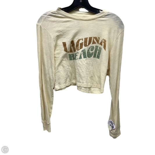 Top Long Sleeve By Pink In Yellow, Size: Xs