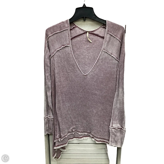 Top Long Sleeve By Free People In Purple, Size: M