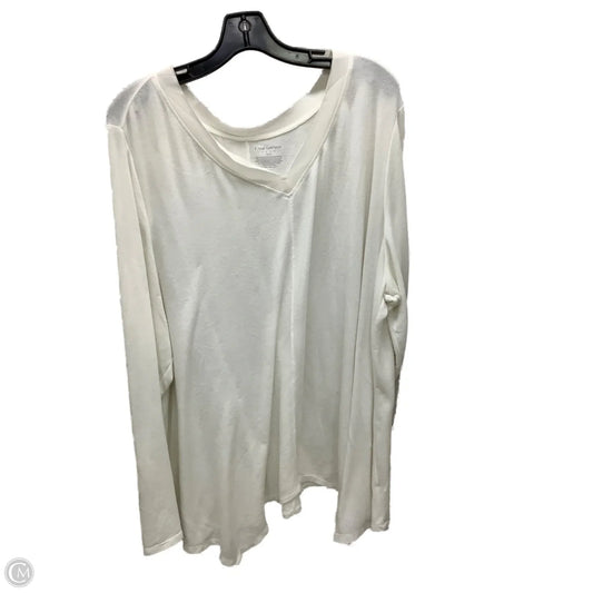 Top Long Sleeve By Lane Bryant In White, Size: 4x