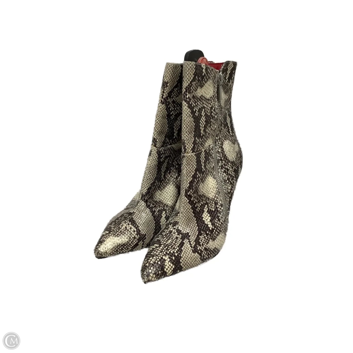 Boots Ankle Heels By Chinese Laundry In Snakeskin Print, Size: 6