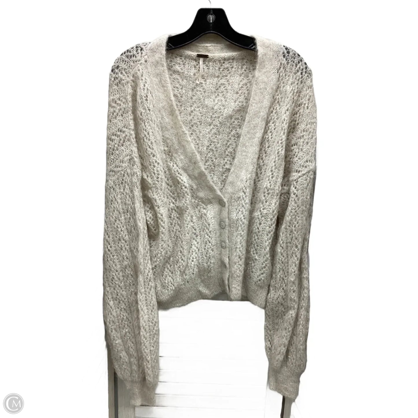 Sweater Cardigan By Free People In Cream, Size: Xl