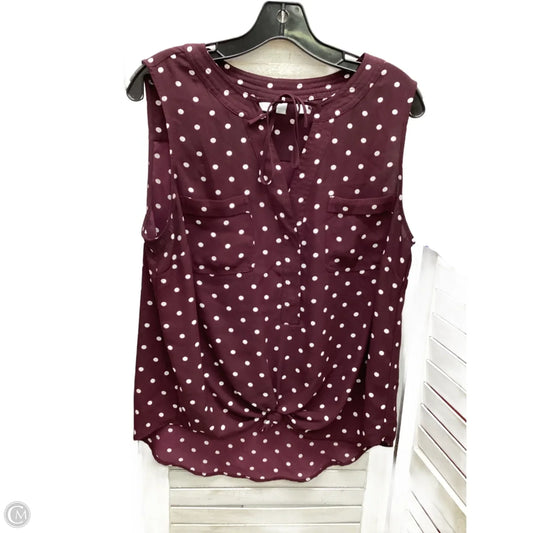 Top Sleeveless By New York And Co In Polkadot Pattern, Size: L