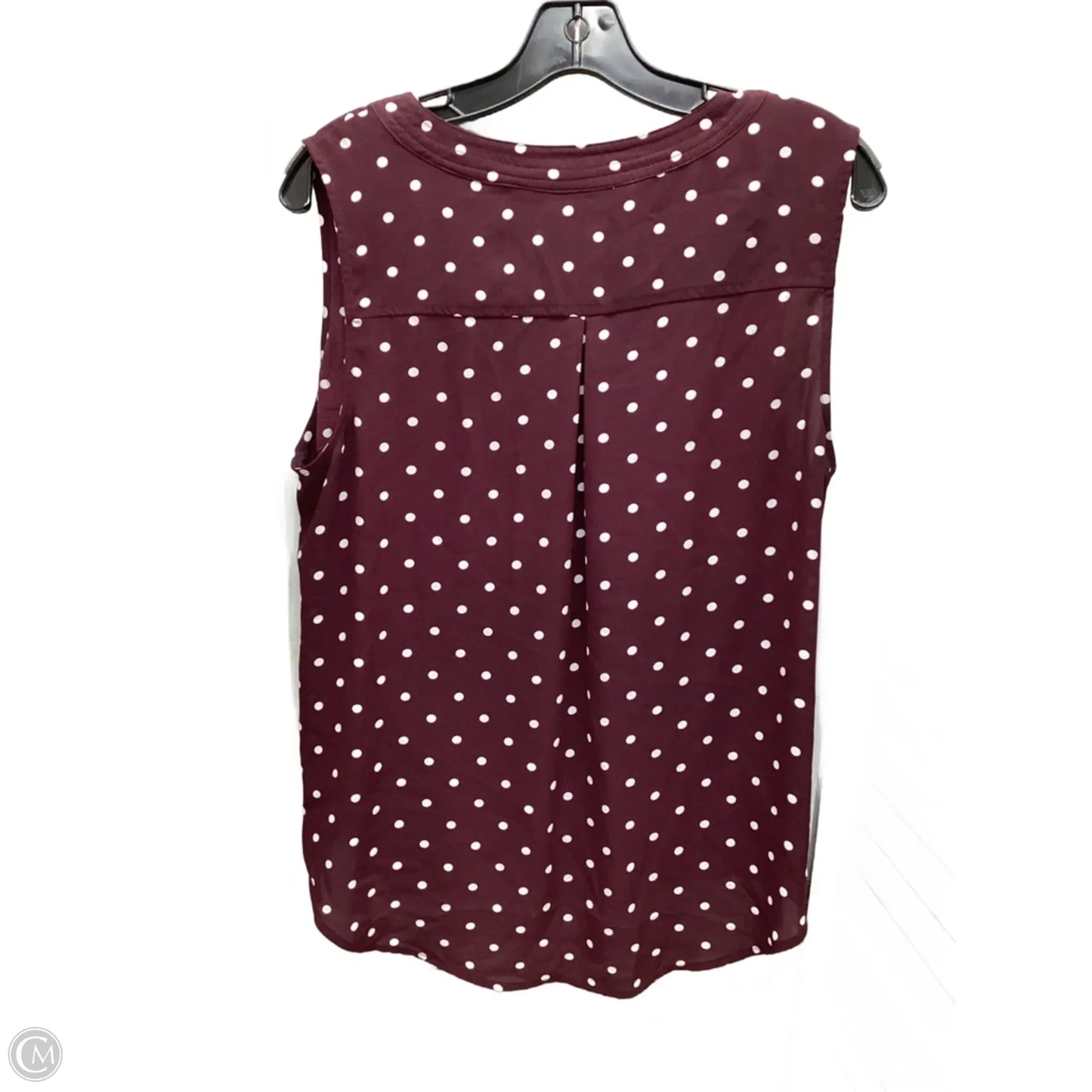 Top Sleeveless By New York And Co In Polkadot Pattern, Size: L