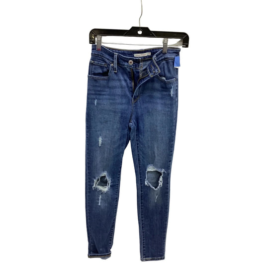 Jeans Skinny By Levis In Blue Denim, Size: 4