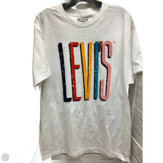 Top Short Sleeve By Levis In White, Size: L