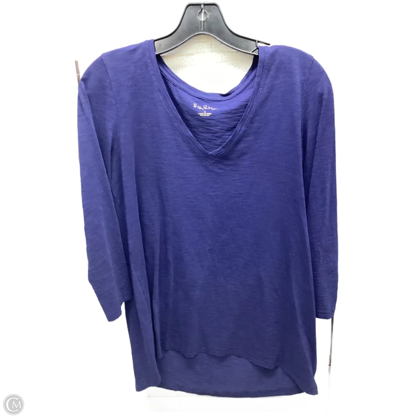 Top Long Sleeve Designer By Lilly Pulitzer In Navy, Size: S