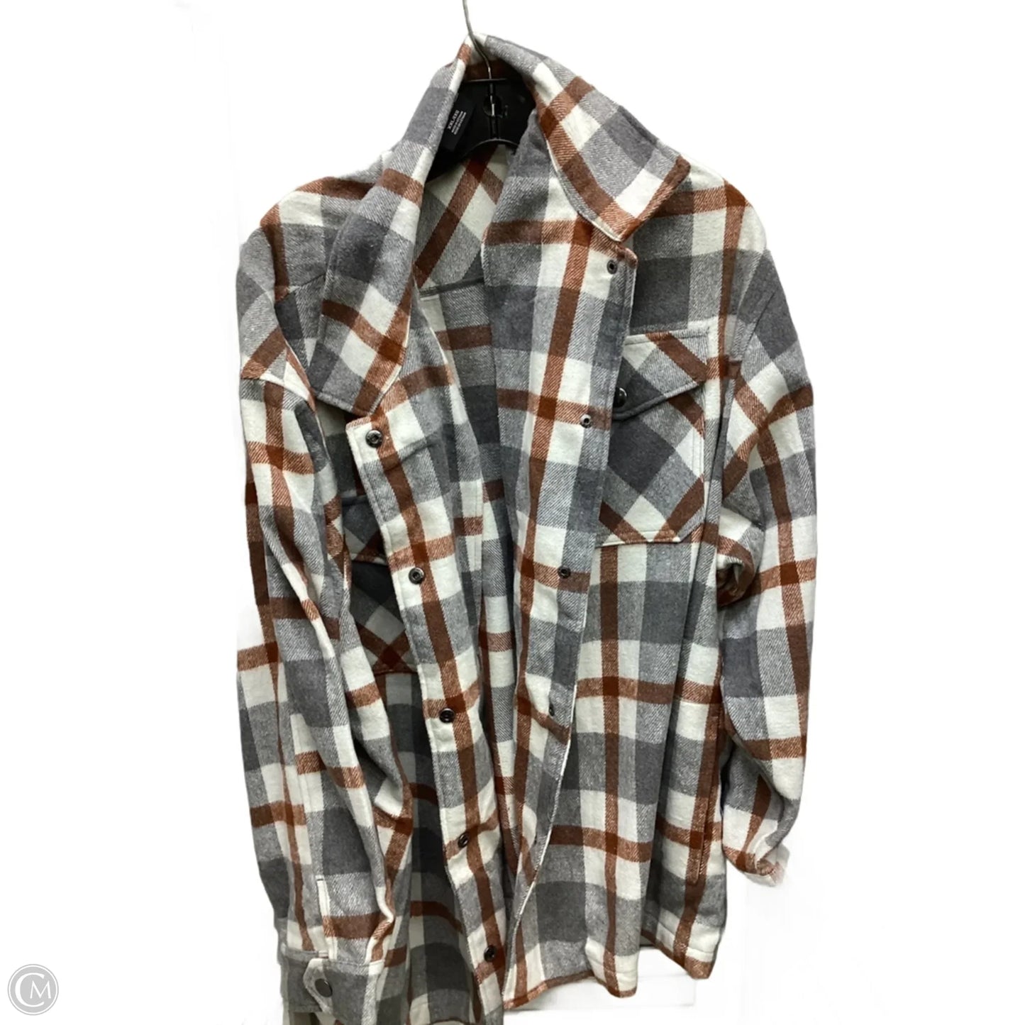Jacket Shirt By Clothes Mentor In Plaid Pattern, Size: Xxl