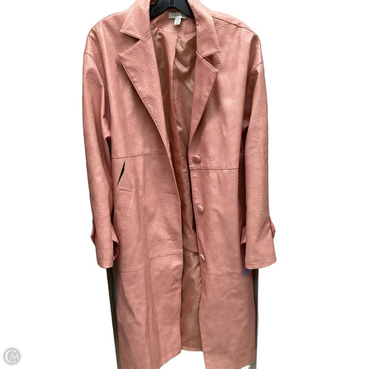 Coat Trench Coat By Top Shop In Pink, Size: 6