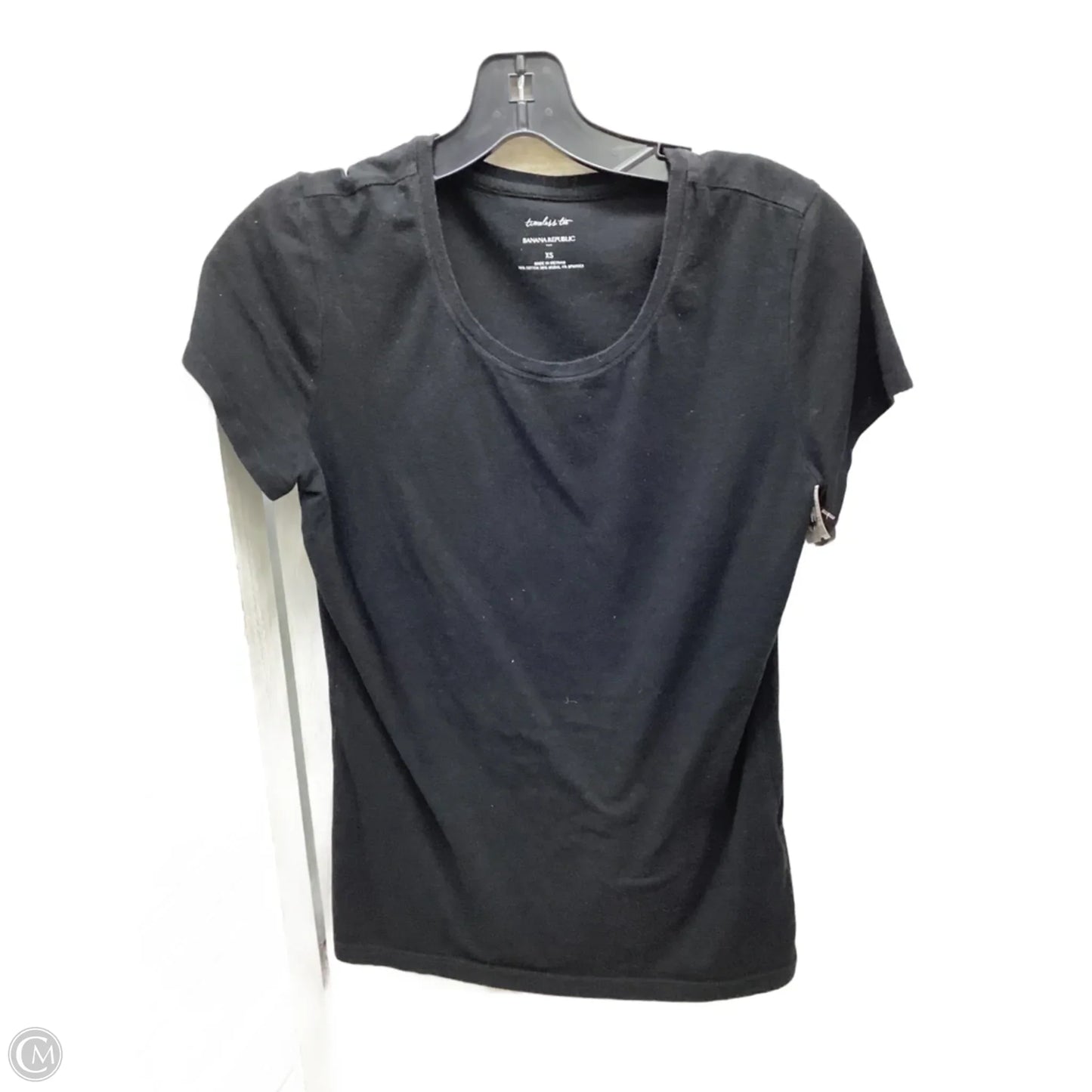 Top Short Sleeve By Banana Republic In Black, Size: Xs