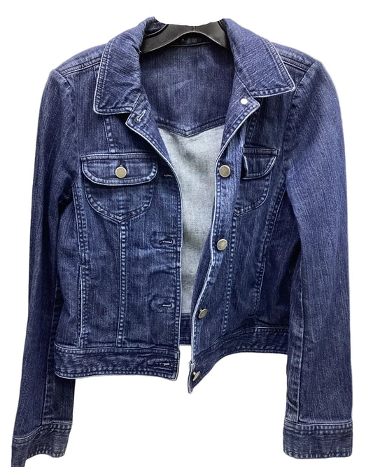 Jacket Denim By Theory In Blue Denim, Size: M