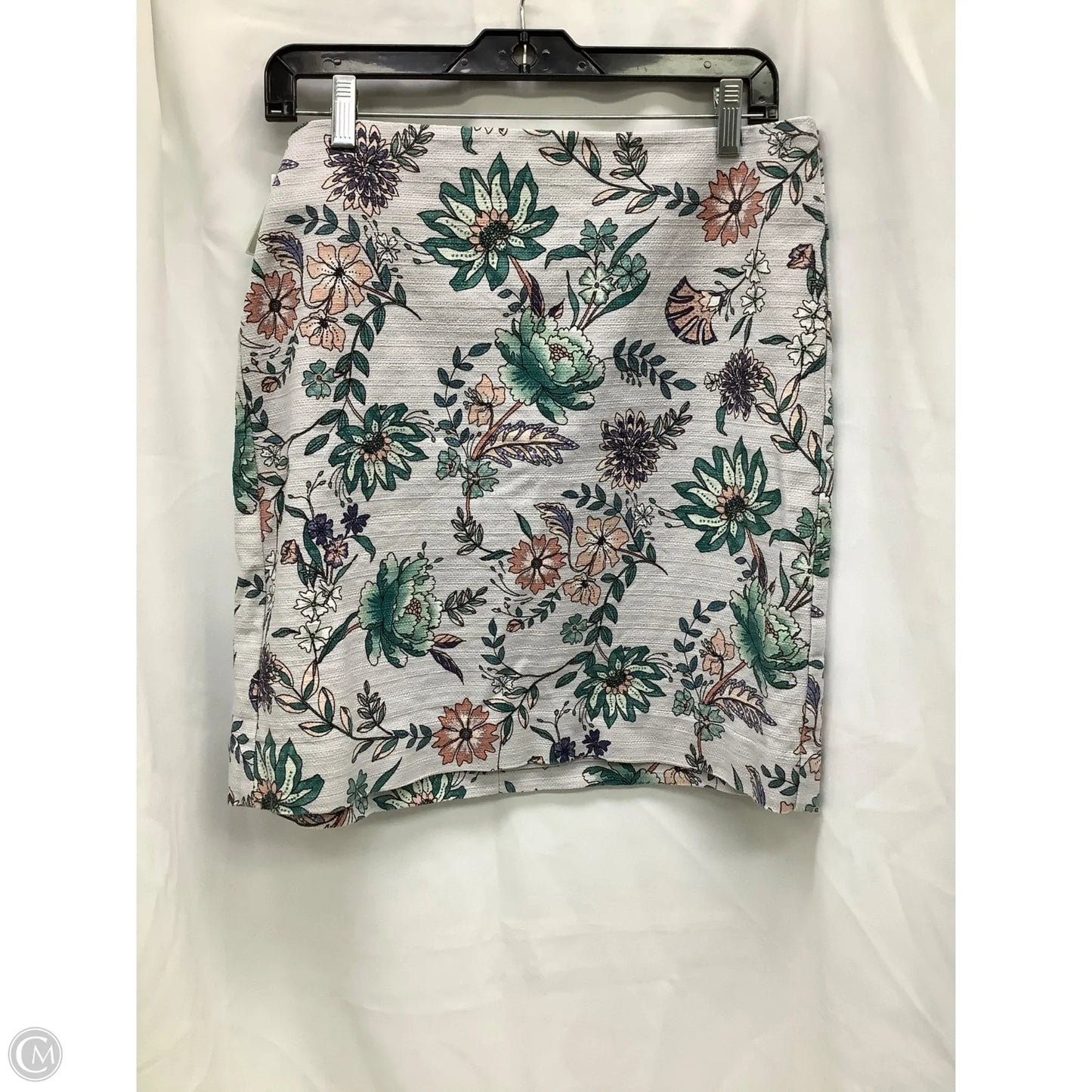Skirt Midi By Loft In Floral Print, Size: 10