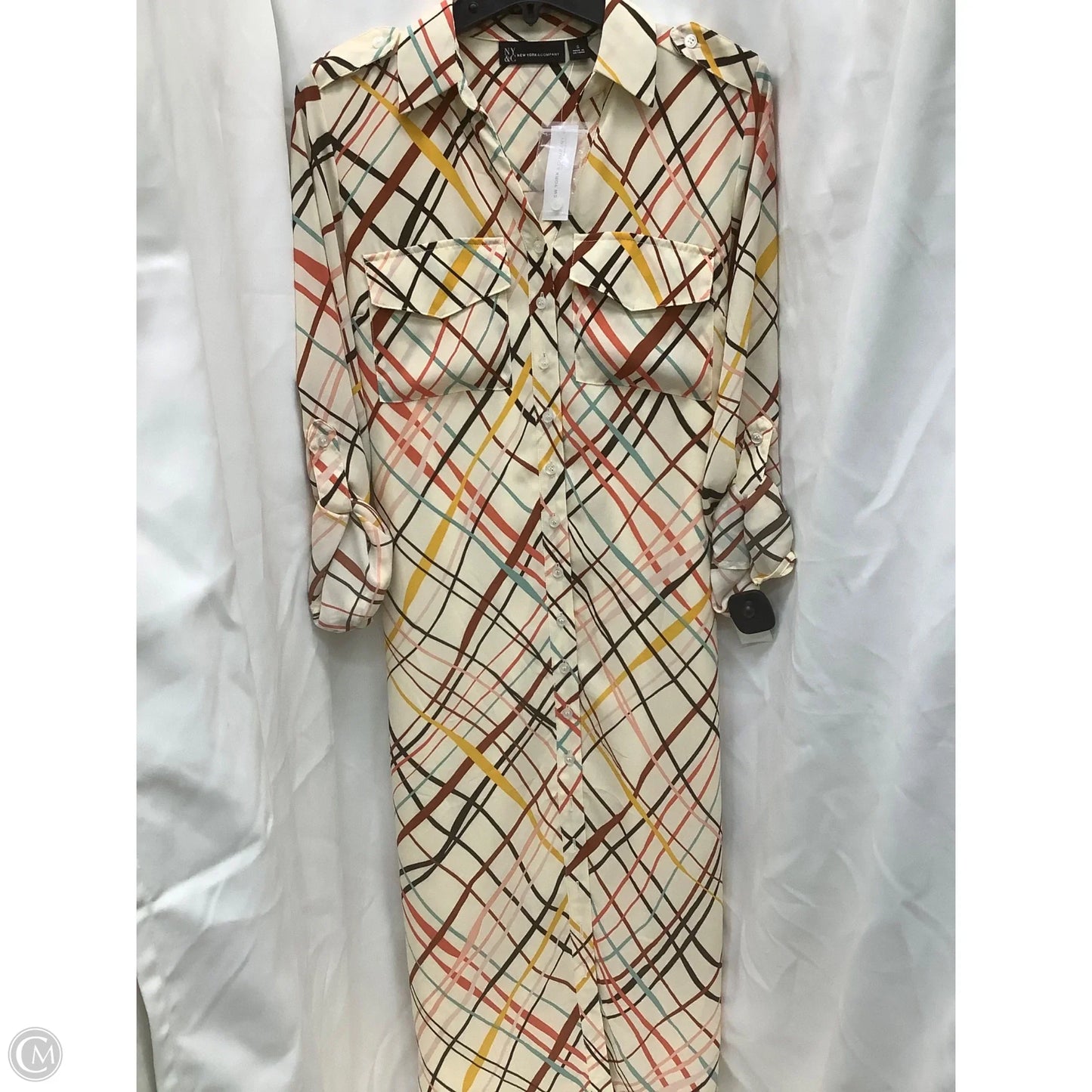 Dress Casual Maxi By New York And Co In Striped Pattern, Size: S