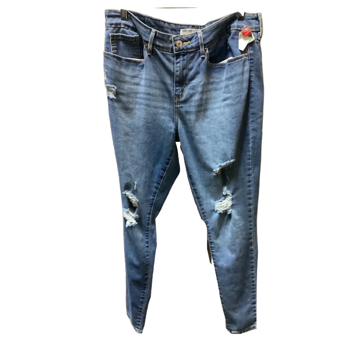 Jeans Skinny By Levis In Blue Denim, Size: 10