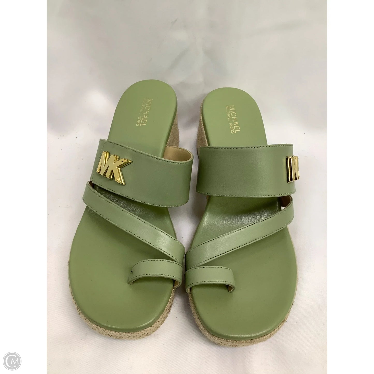 Sandals Heels Wedge By Michael By Michael Kors In Green, Size: 7