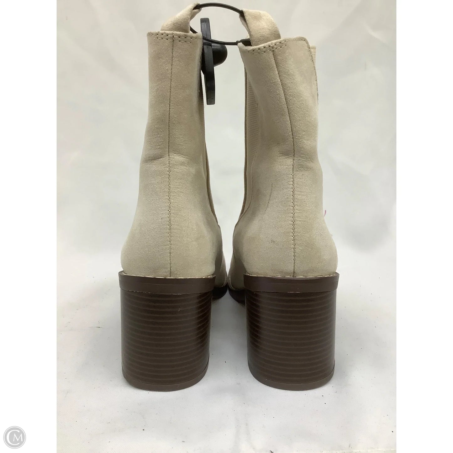 Boots Ankle Heels By Loft In Cream, Size: 6.5