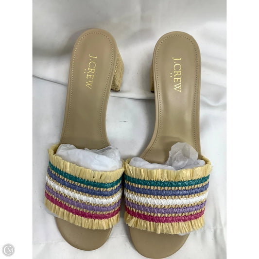 Sandals Heels Block By J. Crew In Multi-colored, Size: 10.5