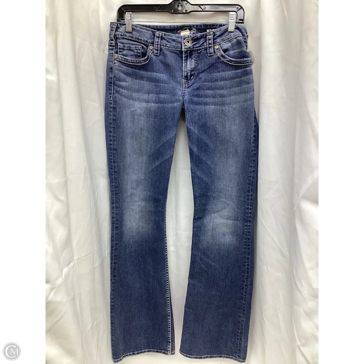 Jeans Boot Cut By Silver In Blue Denim, Size: 10