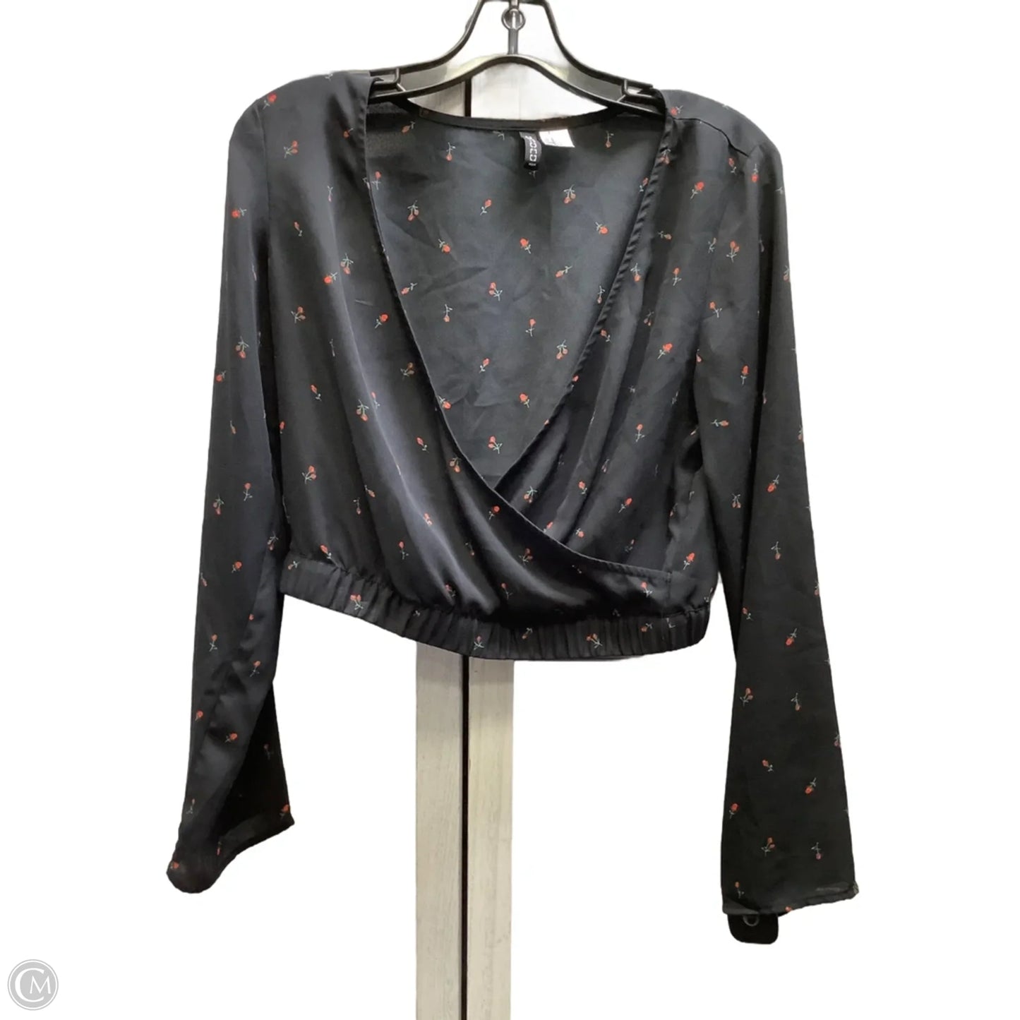 Top Long Sleeve By H&m In Black, Size: 6