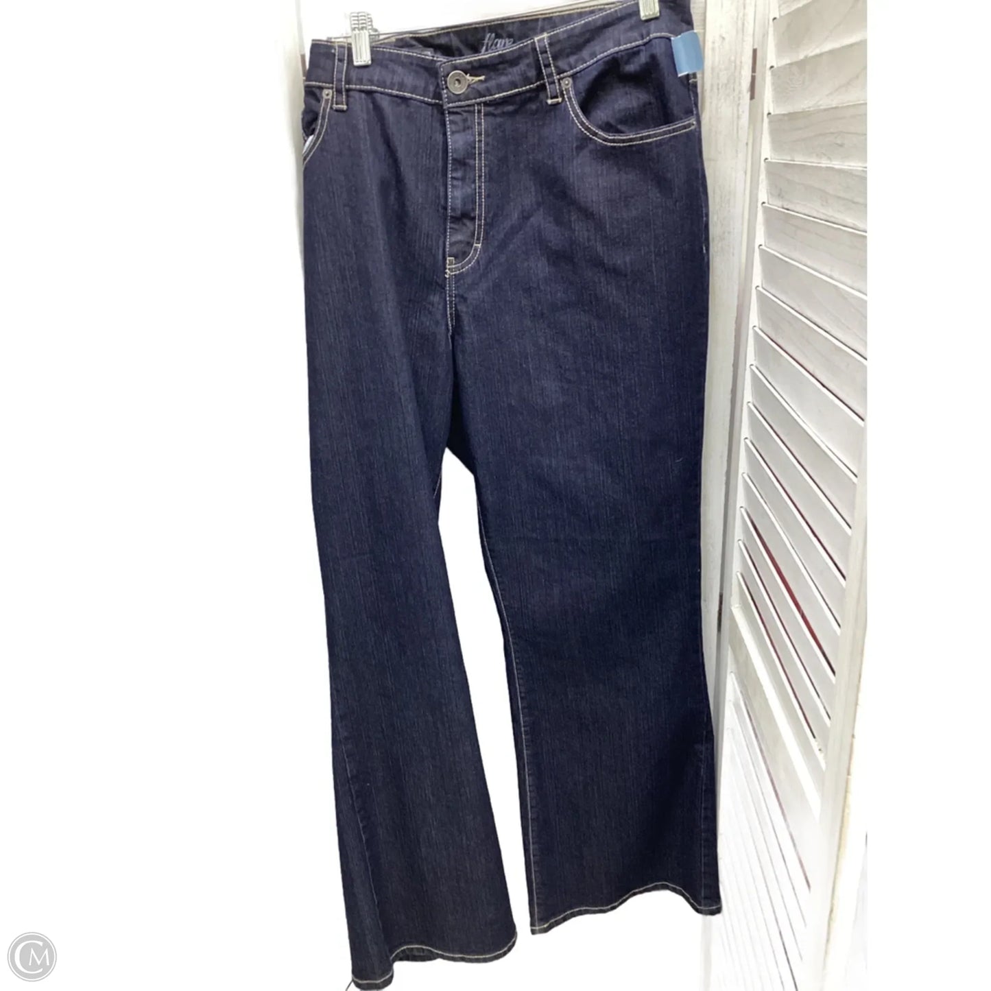 Jeans Flared By Calvin Klein In Blue, Size: 22