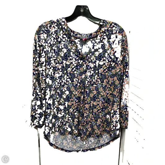 Top Long Sleeve By Vince Camuto In Floral Print, Size: S