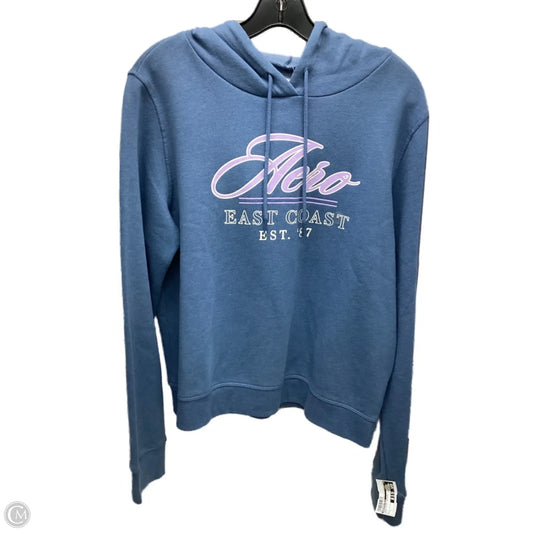 Sweatshirt Hoodie By Aeropostale In Blue, Size: L