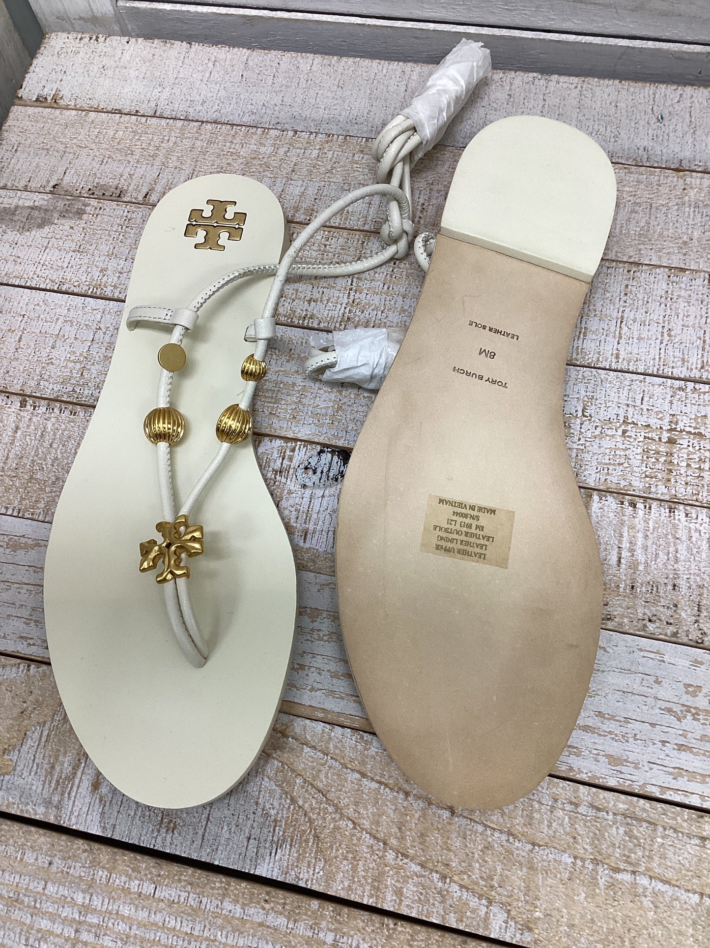 Sandals Designer By Tory Burch In Beige, Size: 8