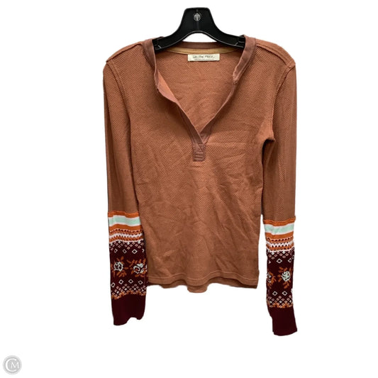 Top Long Sleeve By We The Free In Brown, Size: S
