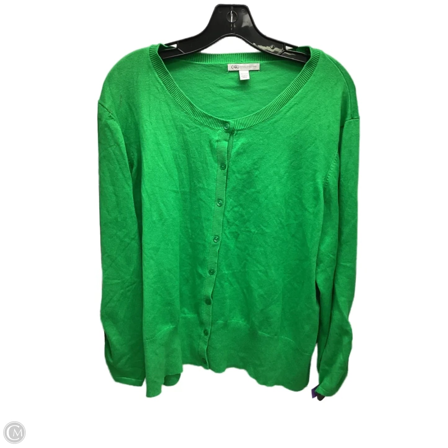 Cardigan By Cato In Green, Size: 4x
