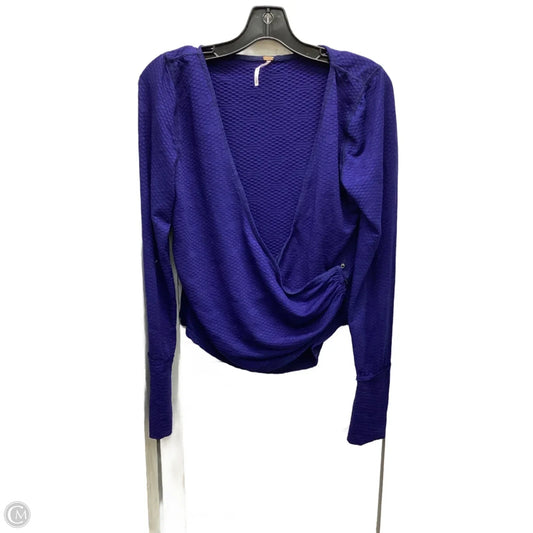 Top Long Sleeve By Free People In Blue, Size: Xl