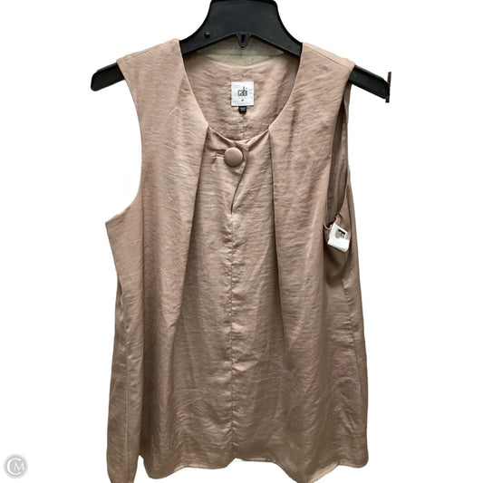 Top Sleeveless By Cabi In Tan, Size: M