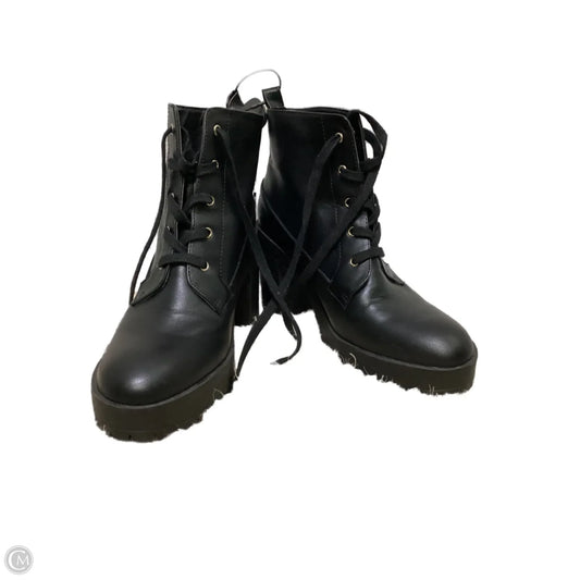Boots Ankle Heels By Forever 21 In Black, Size: 7.5