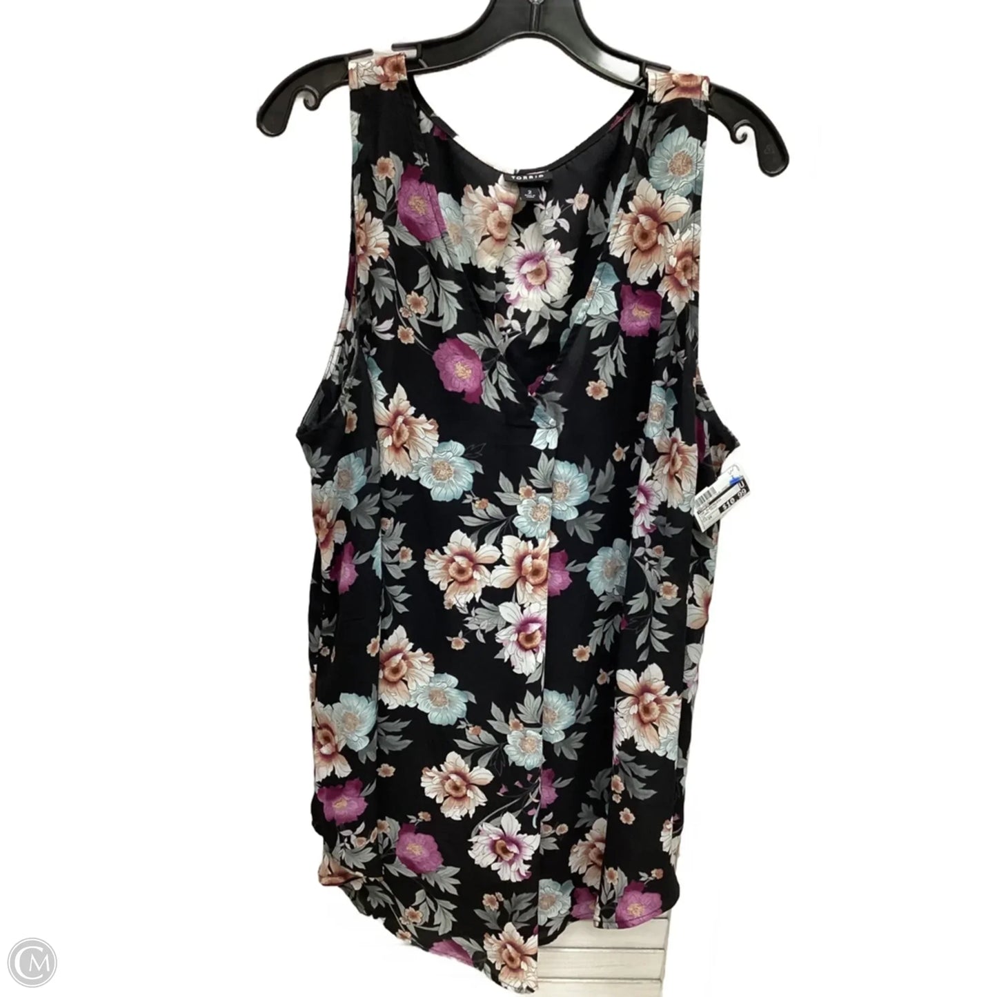 Top Sleeveless By Torrid In Floral Print, Size: 2x