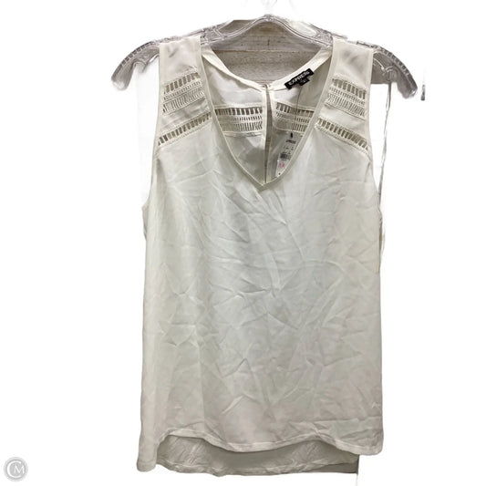 Top Sleeveless By Express In Ivory, Size: M