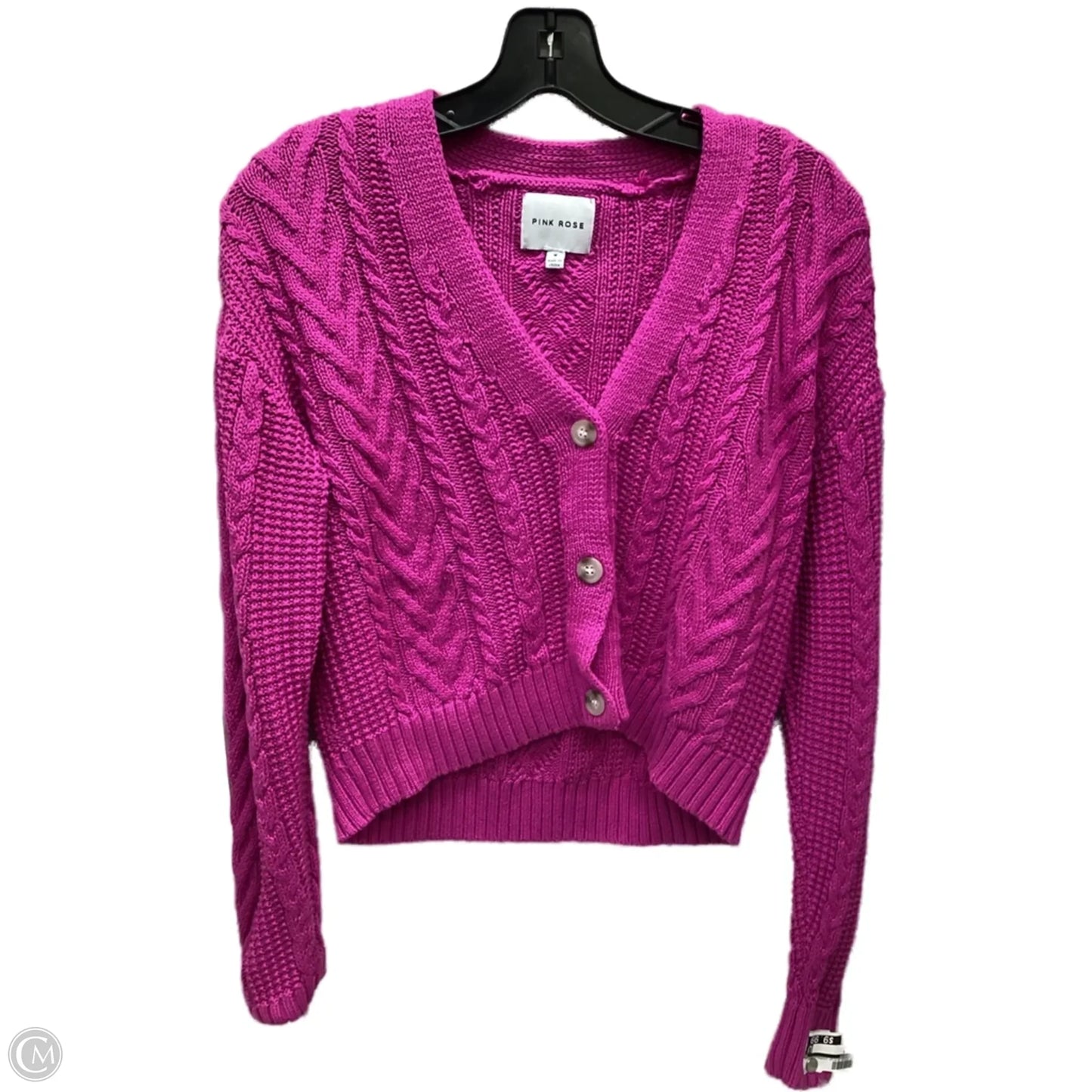 Cardigan By Pink Rose In Pink, Size: M