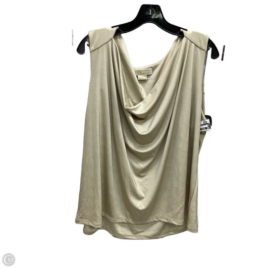 Top Sleeveless Designer By Michael Kors In Gold, Size: 3x