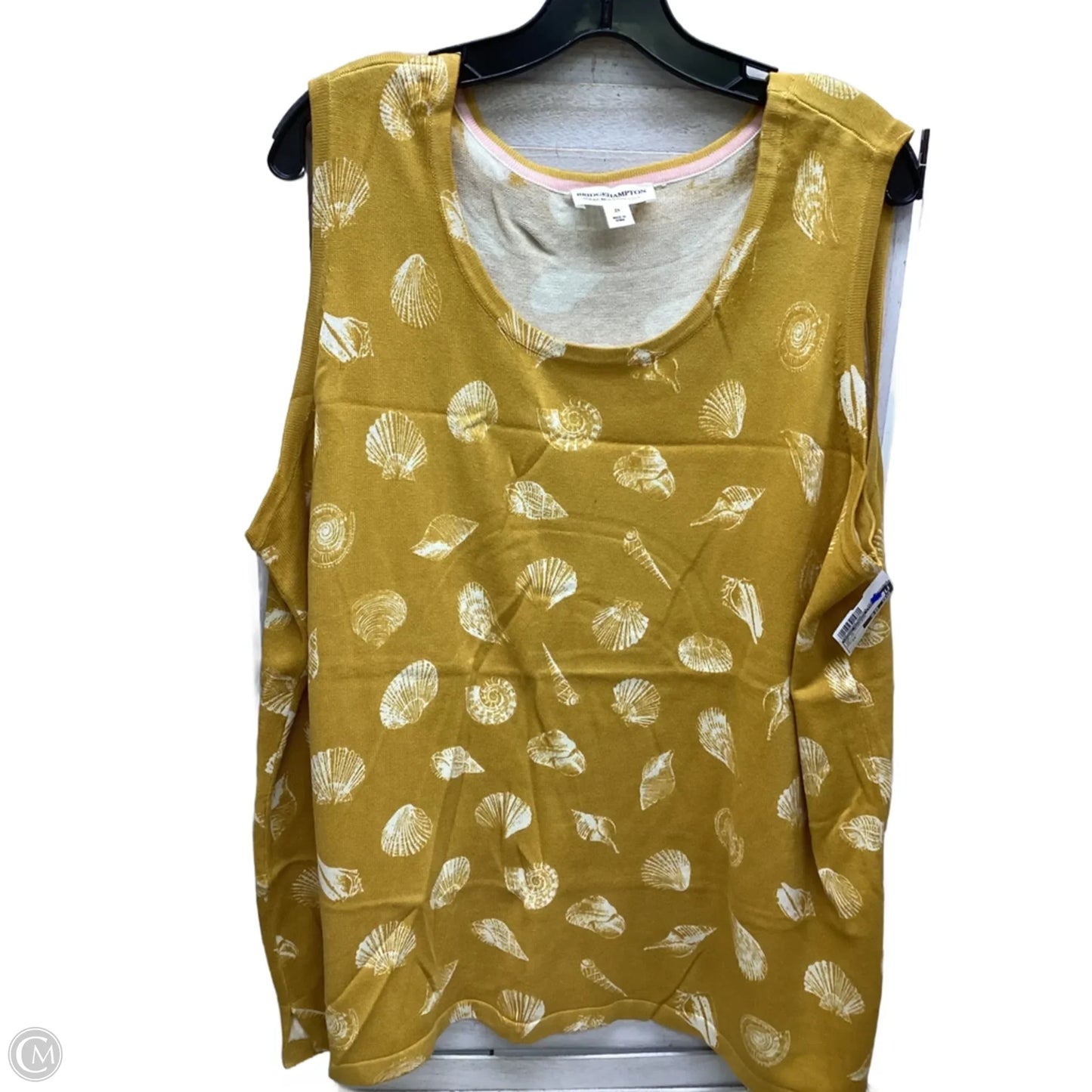 Top Sleeveless By Isaac Mizrahi Live Qvc In Yellow, Size: 2x