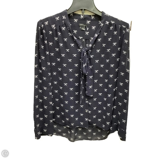 Top Long Sleeve By Ann Taylor In Blue, Size: M