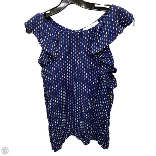 Top Sleeveless By Susan Graver In Navy, Size: L
