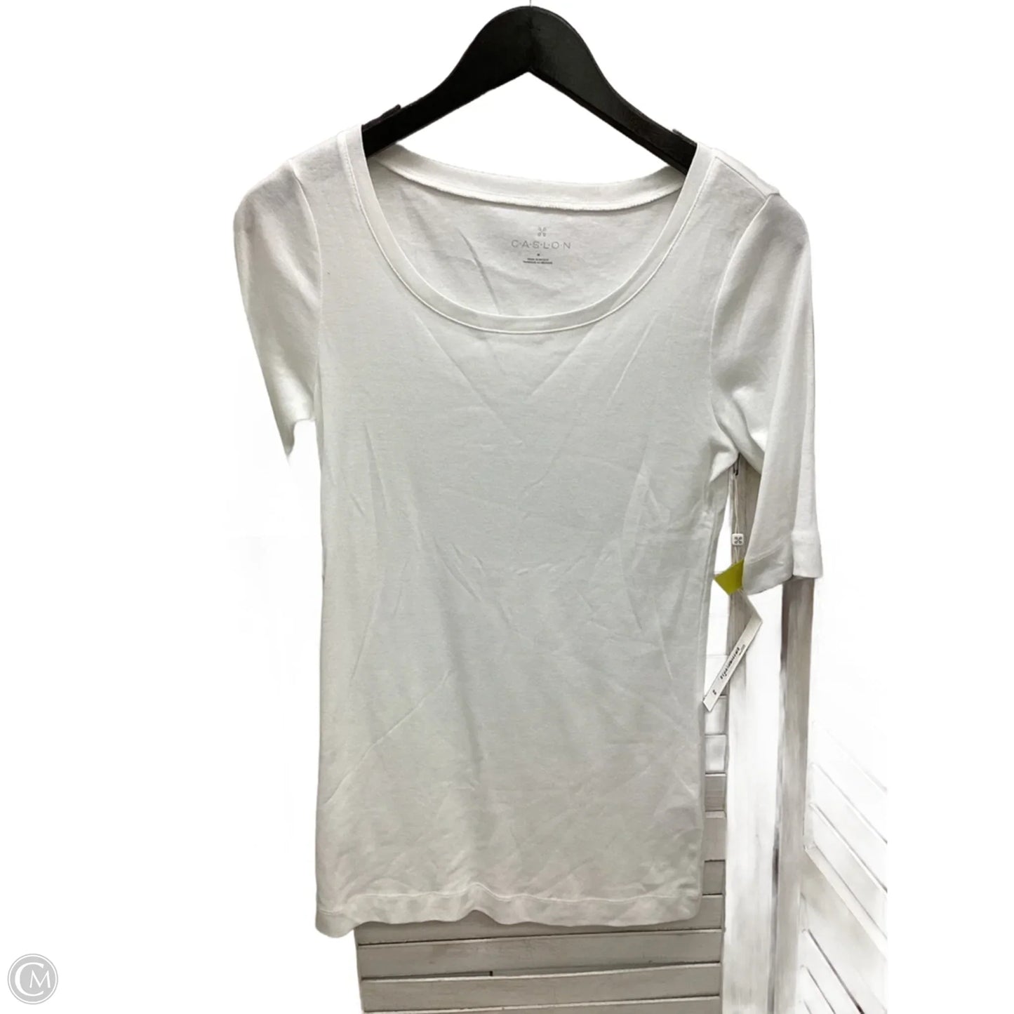 Top Short Sleeve By Caslon In White, Size: M